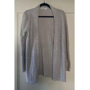 Amina Rubinacci | Sequin Silk Blend Open Cardigan